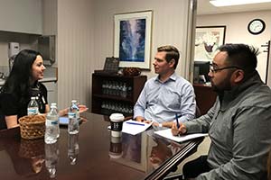 Rep. Eric Swalwell meeting SRRMC employee